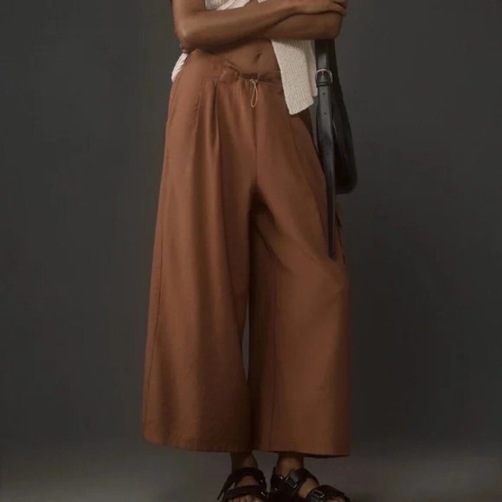 By Anthropologie Wide-Leg Bungee Pants, M